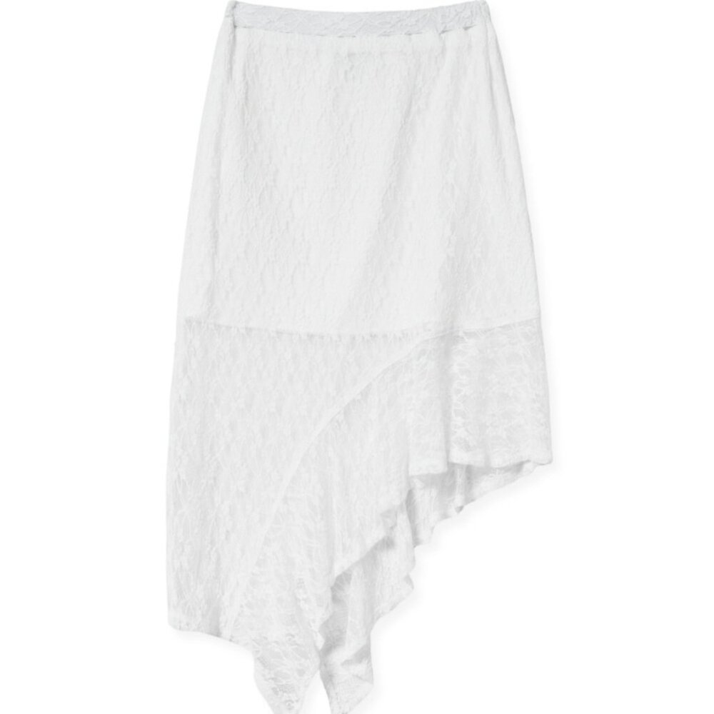 Musinsa white lace skirt